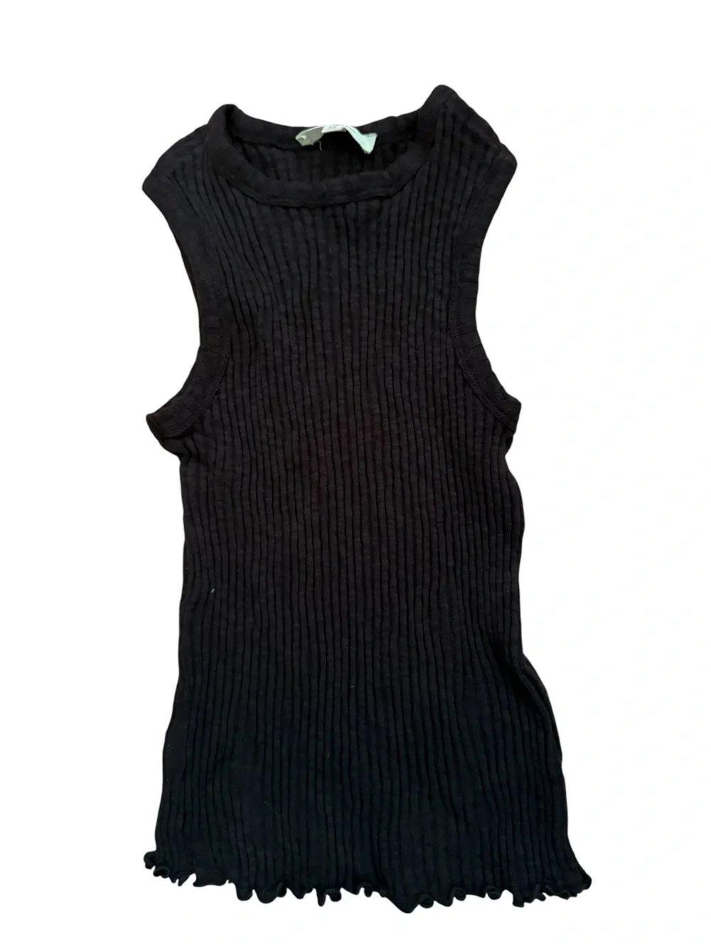 Madewell Lettuce-Hem Ribbed Tank washed once size xs - Picture 7 of 8